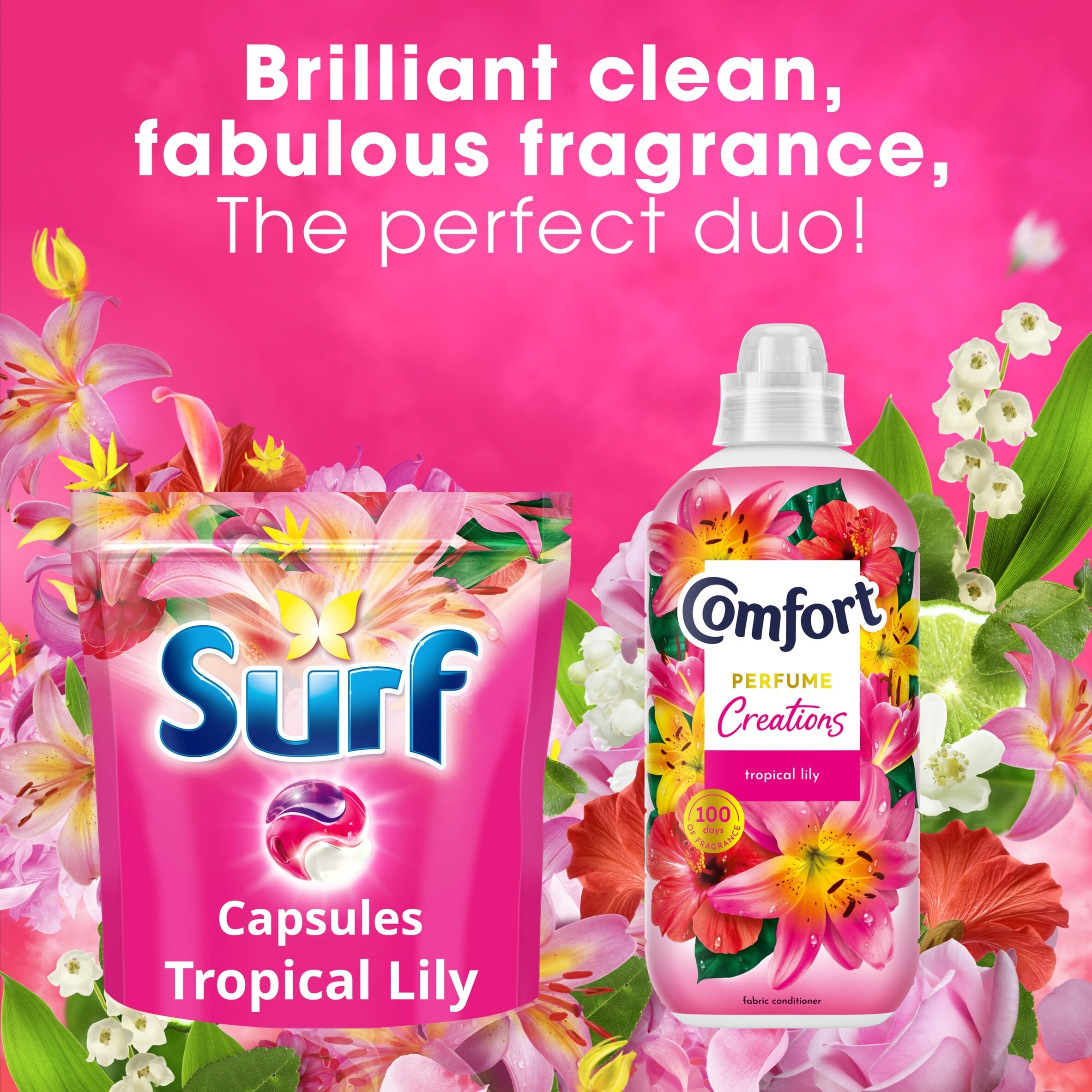 Surf 3 in 1 Tropical Lily Washing Capsules 51 Washes 882g thumbnail 4