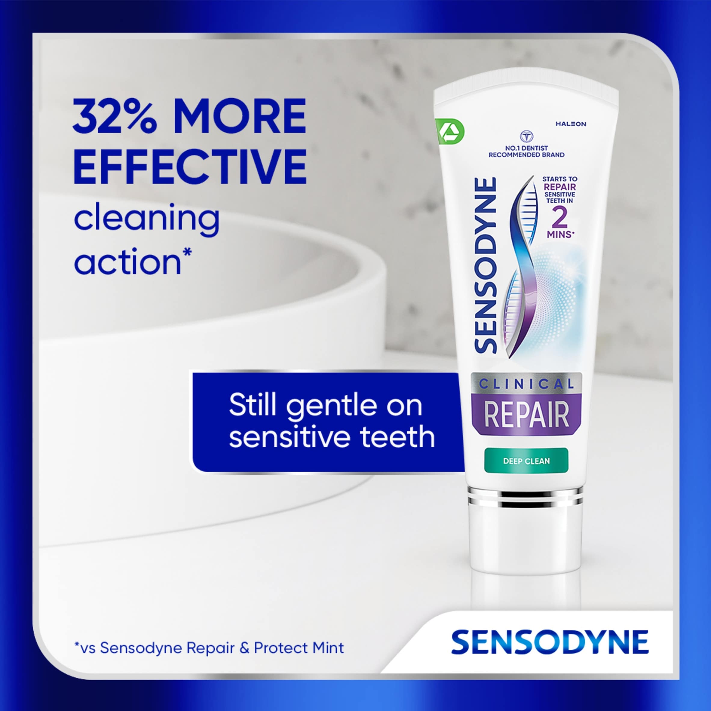 Sensodyne Clinical Repair Deep Clean Toothpaste 75ml thumbnail 4