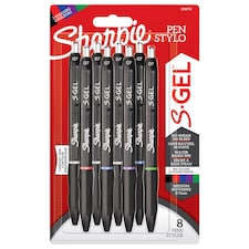Sharpie S Gel Assorted (Black Barrel) 8PK