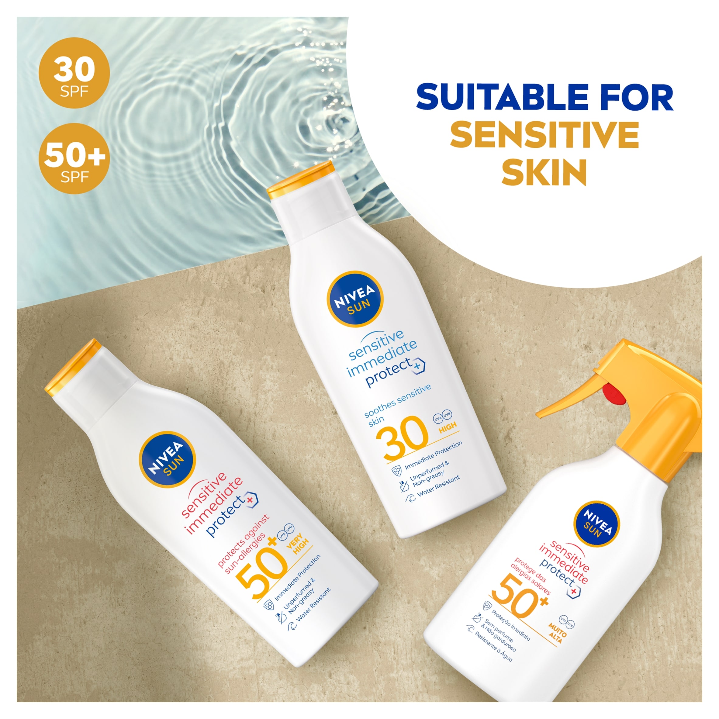 NIVEA SUN Sensitive Allergy Lotion SPF50+ 200ML thumbnail 3