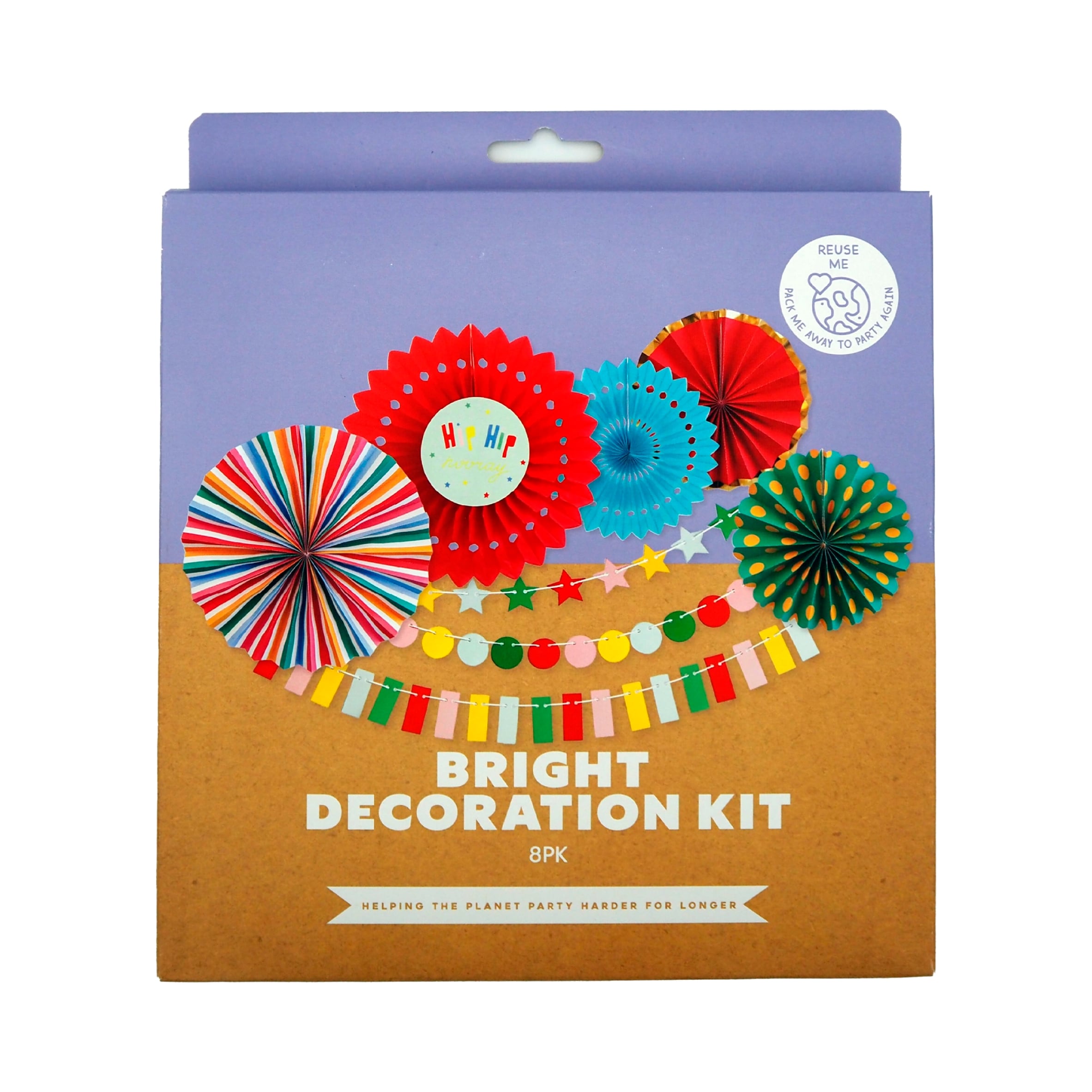 MAD PARTY BRIGHT DECORATION KIT 8 PIECE