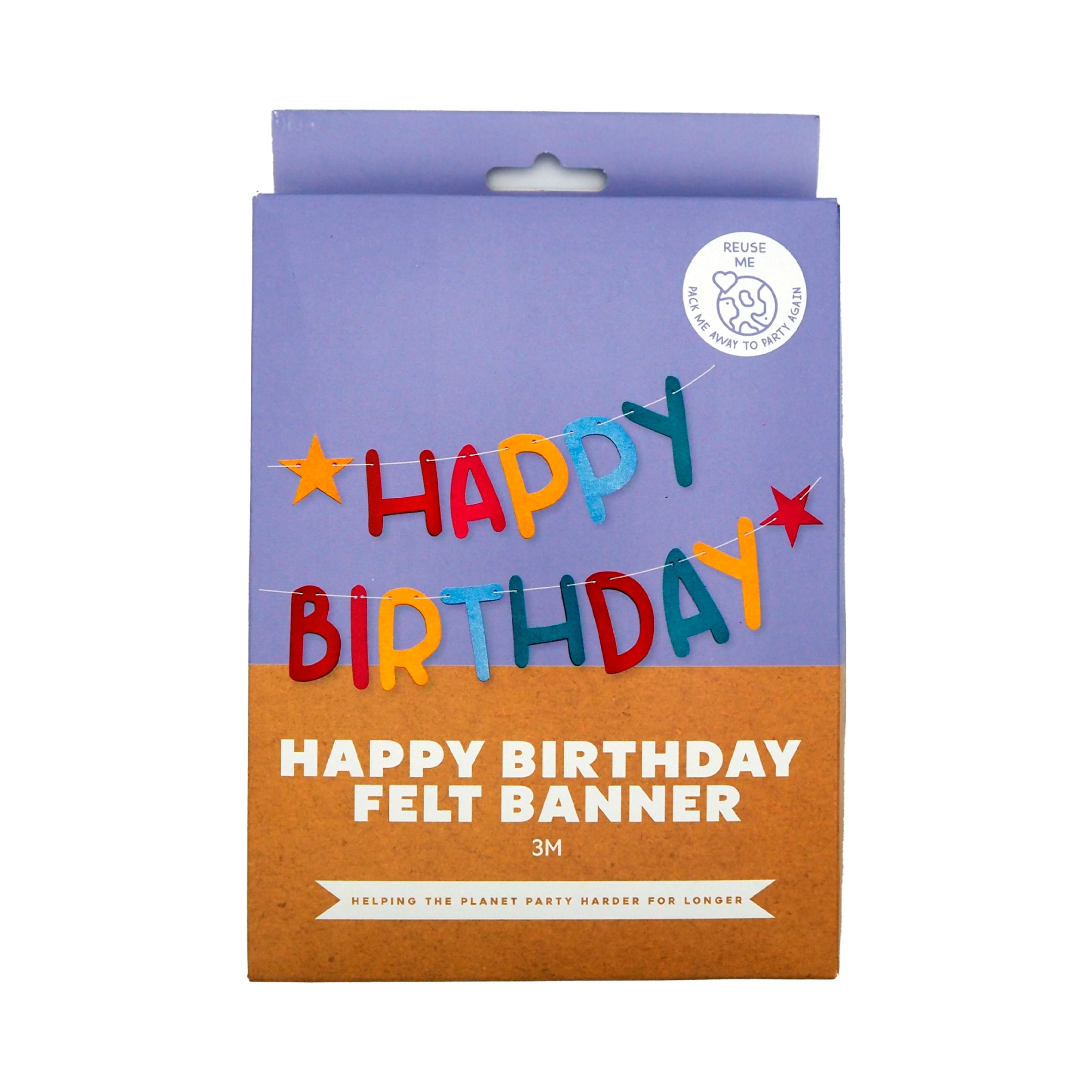 MAD PARTY HAPPY BIRTHDAY FELT BANNER 3 METRE