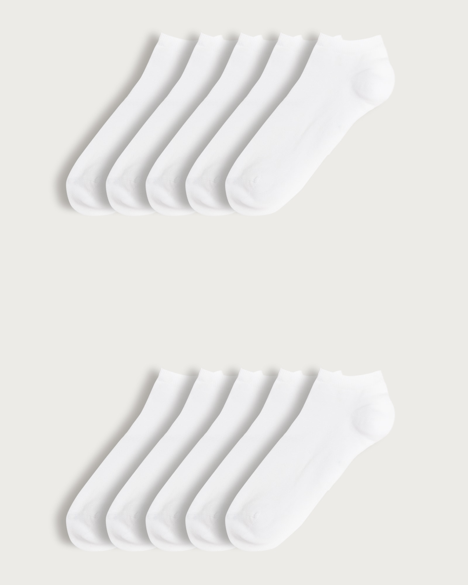 F&F 10-Pack Cotton Rich Fresh Feel Trainer Socks in White
