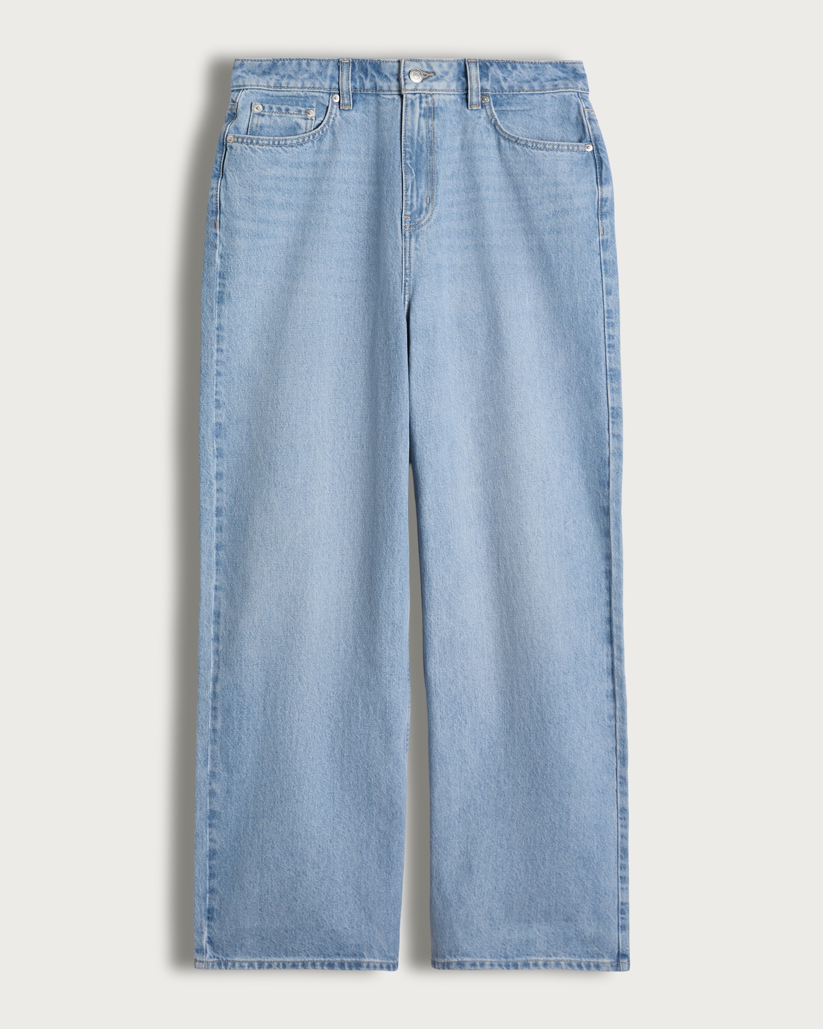 F&F High Rise Wide Leg Jeans in Blue thumbnail 5