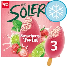 Solero Strawberry Twist Ice Cream Lollies 3 x 90ml