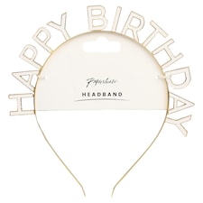 Paperchase happy Birthday Headband Gold