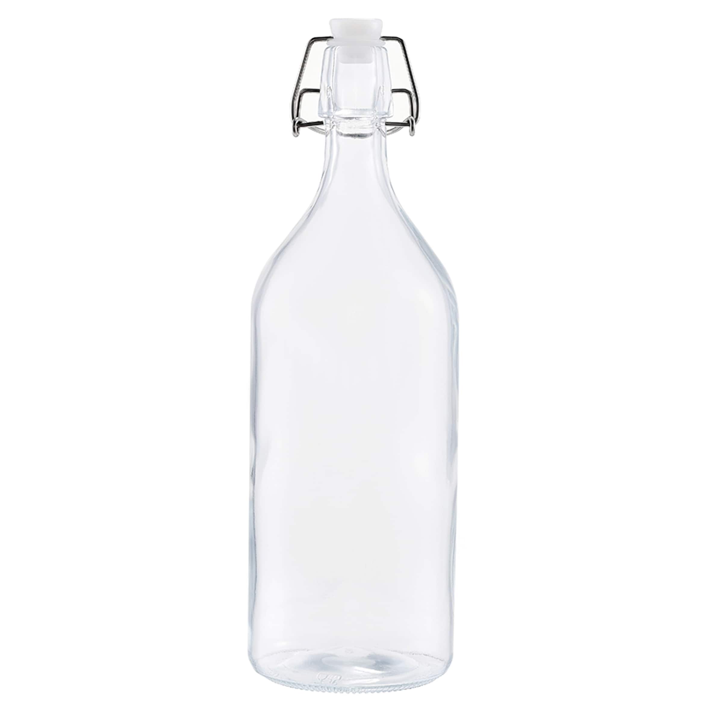 Tesco Clip Glass Food Storage Bottle 1L