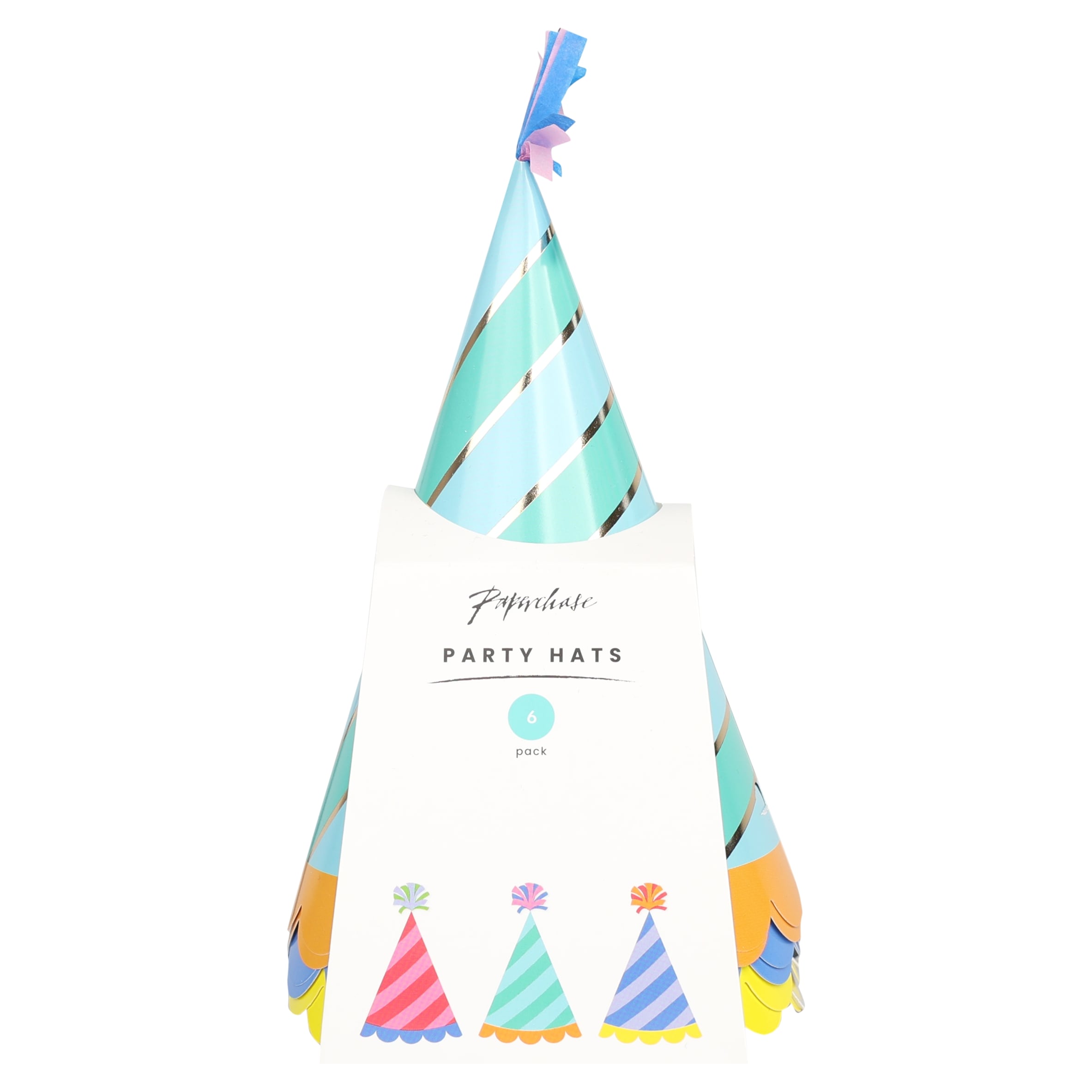 Paperchase party Hats Rainbow 6 pack