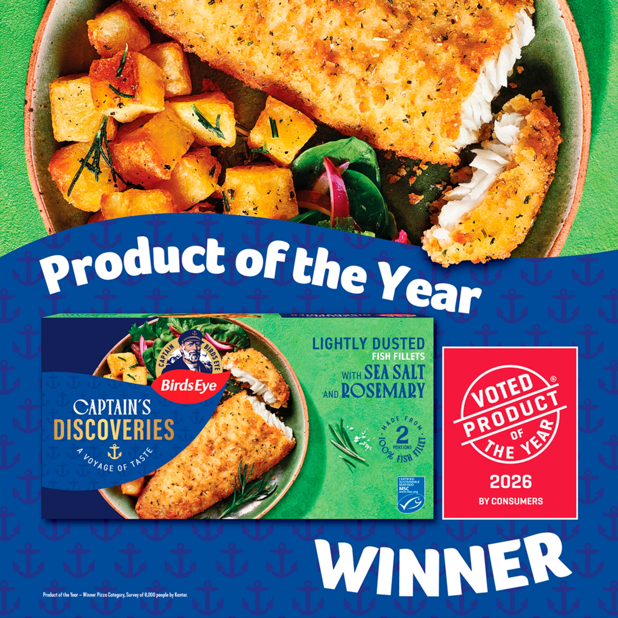 Birds Eye Captain's Discoveries Lightly Dusted Fish Fillets with Sea Salt & Rosemary 280g thumbnail 2