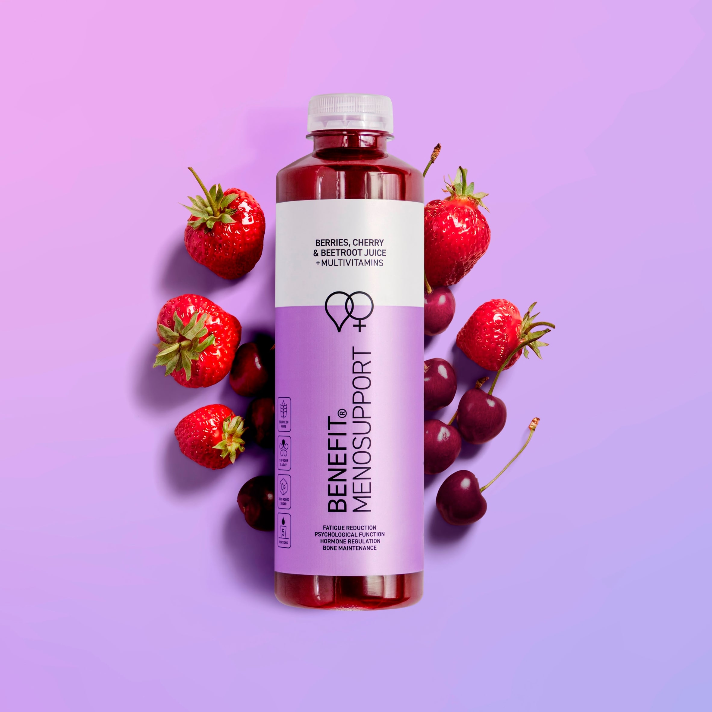 BENEFIT MENOPAUSE BERRIES, CHERRY & BEETROOT JUICE + MULTIVITAMINS 750ML. thumbnail 3