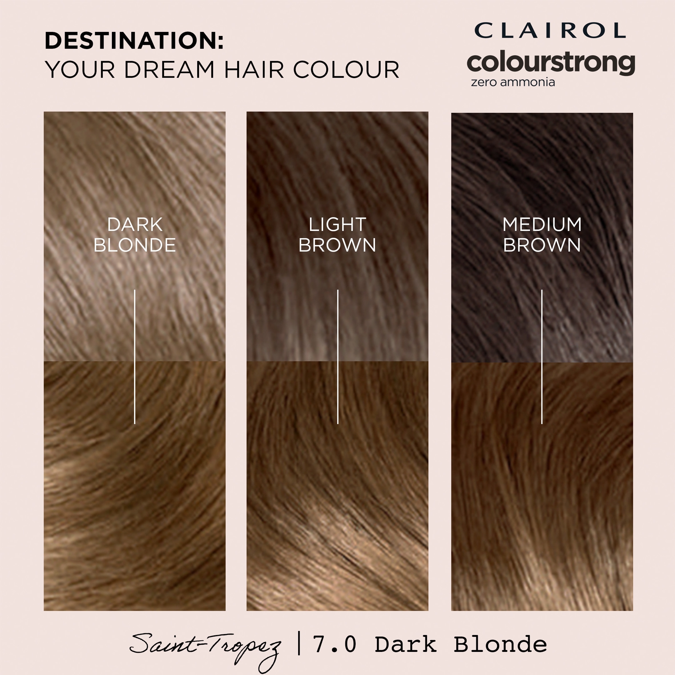 CLAIROL COLOUR STRONG PERMANENT HAIR DYE - 7.0 DARK BLONDE thumbnail 2