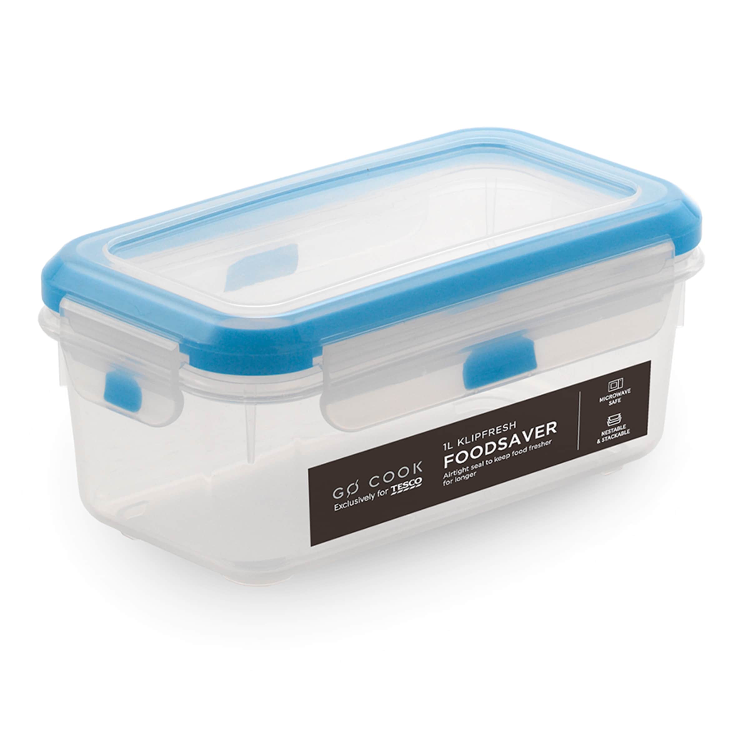 Go Cook Klipfresh Rectangle Food Storage 1L