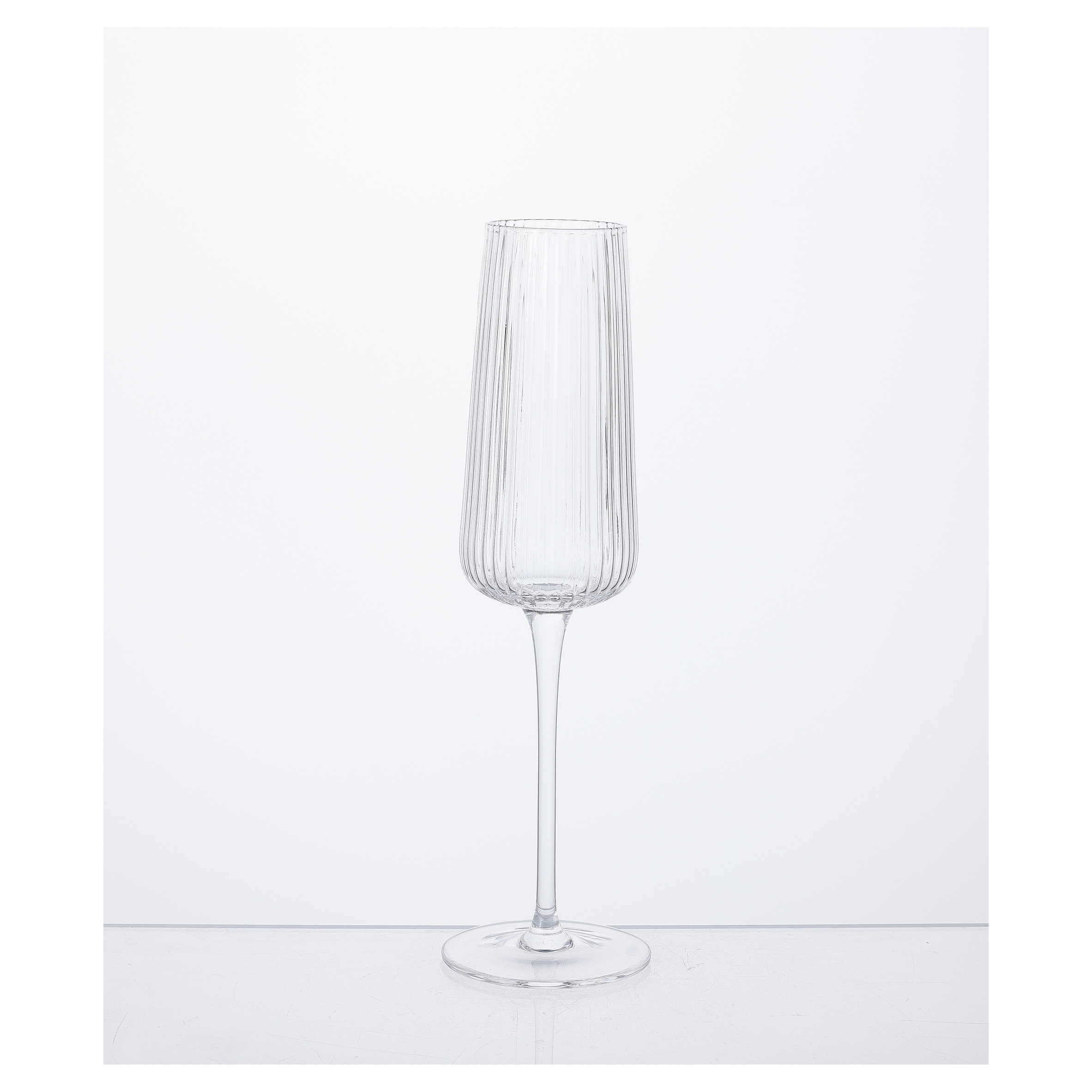 F&F Home Vienna Ribbed Champagne Glass 2 Pack