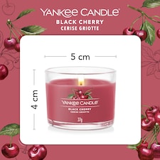Yankee Signature Black Cherry Votive Candle 37g thumbnail 2