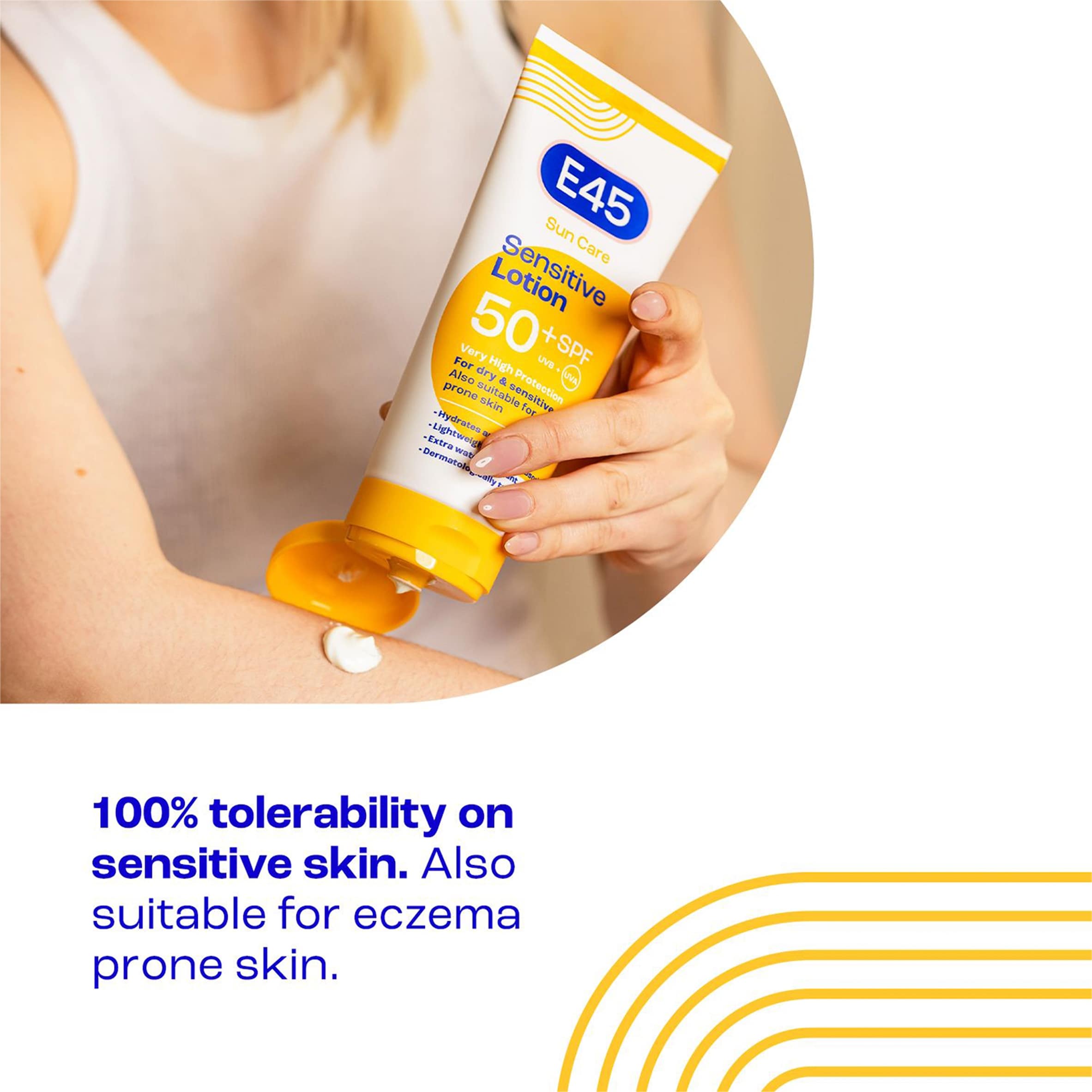 E45 Sun Care Sensitive Sun Cream Lotion SPF50+ 180ml thumbnail 3