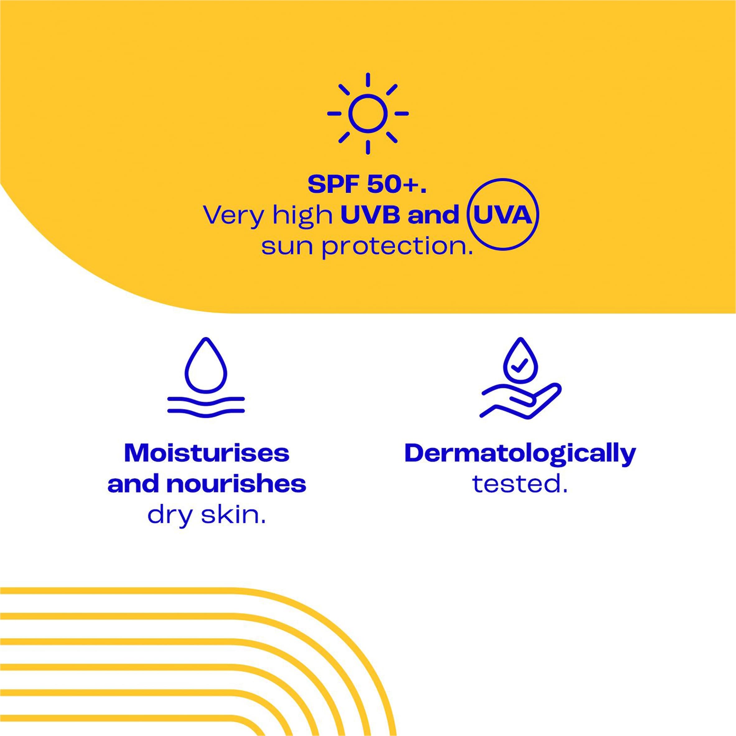 E45 Sun Care Sensitive Sun Cream Lotion SPF50+ 180ml thumbnail 4