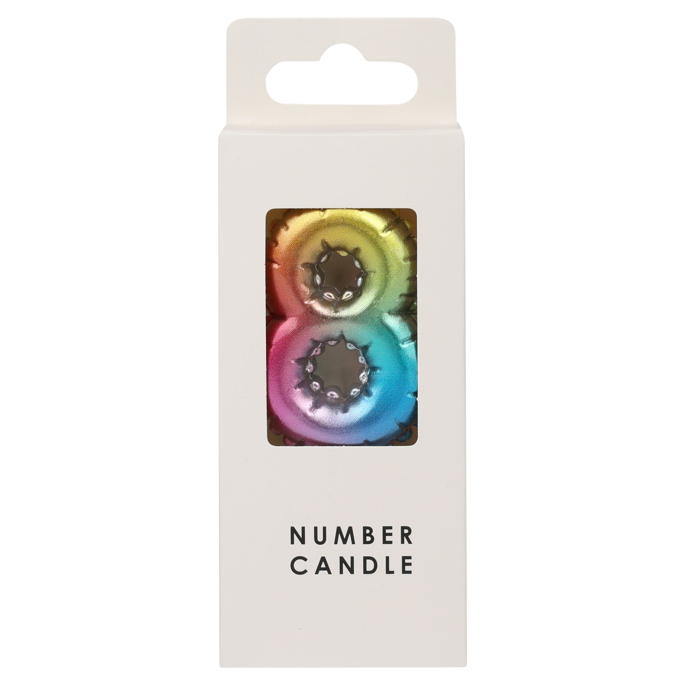 TABLE FUN NUMERICAL CANDLE NO.8 - MULTICOLOUR