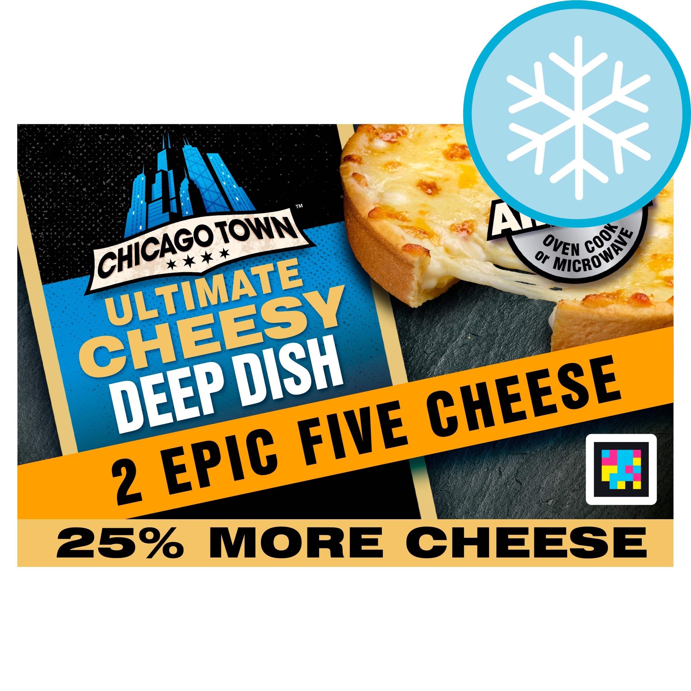 Chicago Town Ultimate Cheesy Deep Dish Epic Five Cheese on a Cheesy Sauce Pizza 2 x 164 (328g)