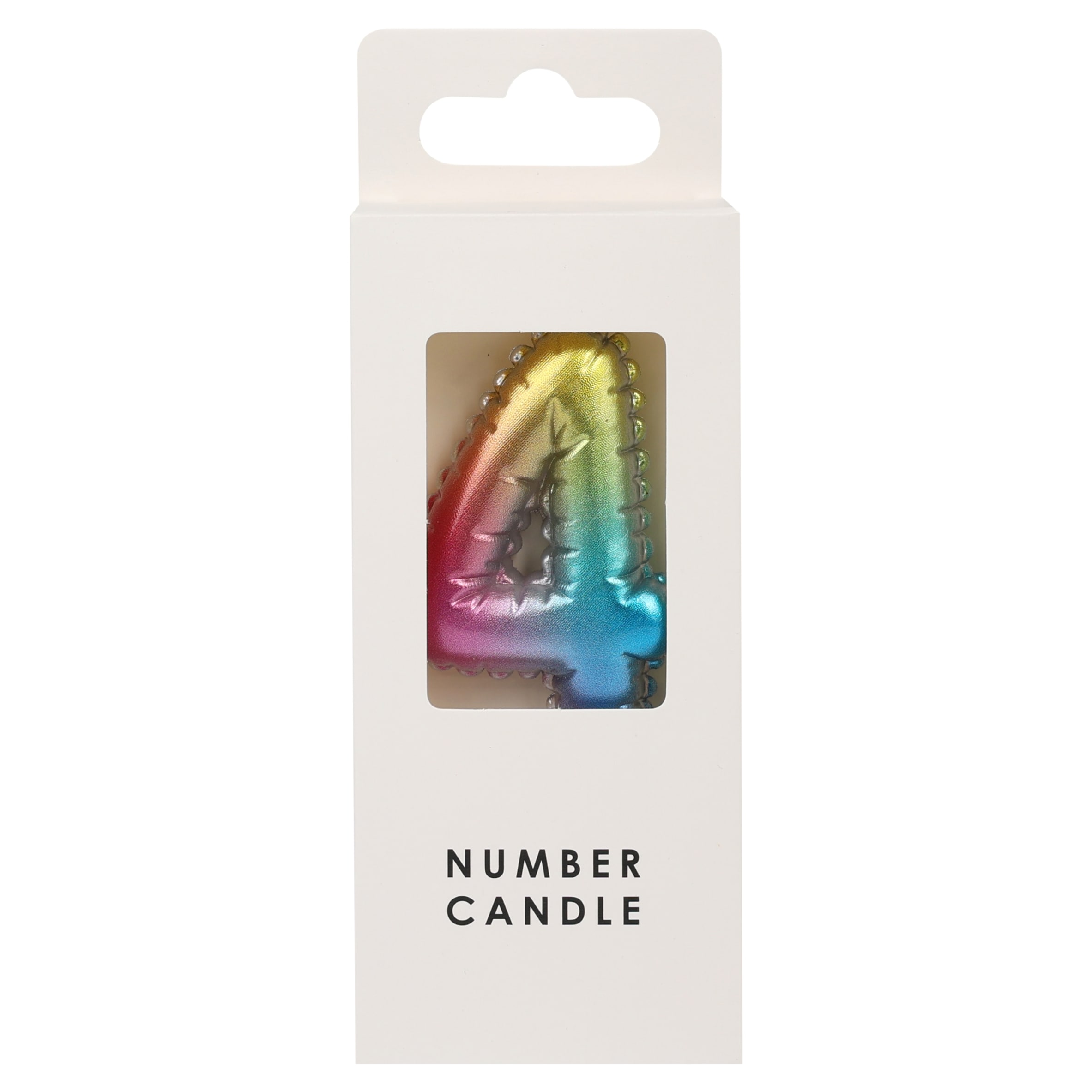 TABLE FUN NUMERICAL CANDLE NO.4 - MULTICOLOUR
