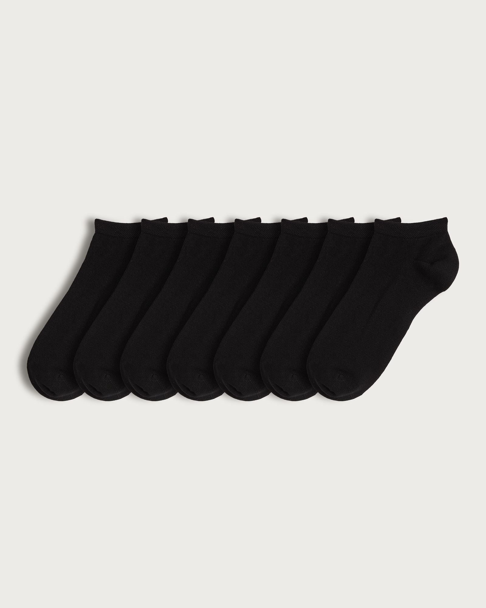 F&F 7-Pack Super Soft Trainer Socks  in Black