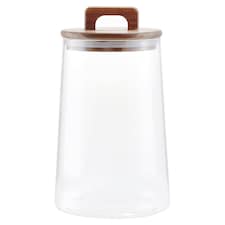 Tesco Acacia Lid Glass Food Storage with Handle 1.6L thumbnail 2