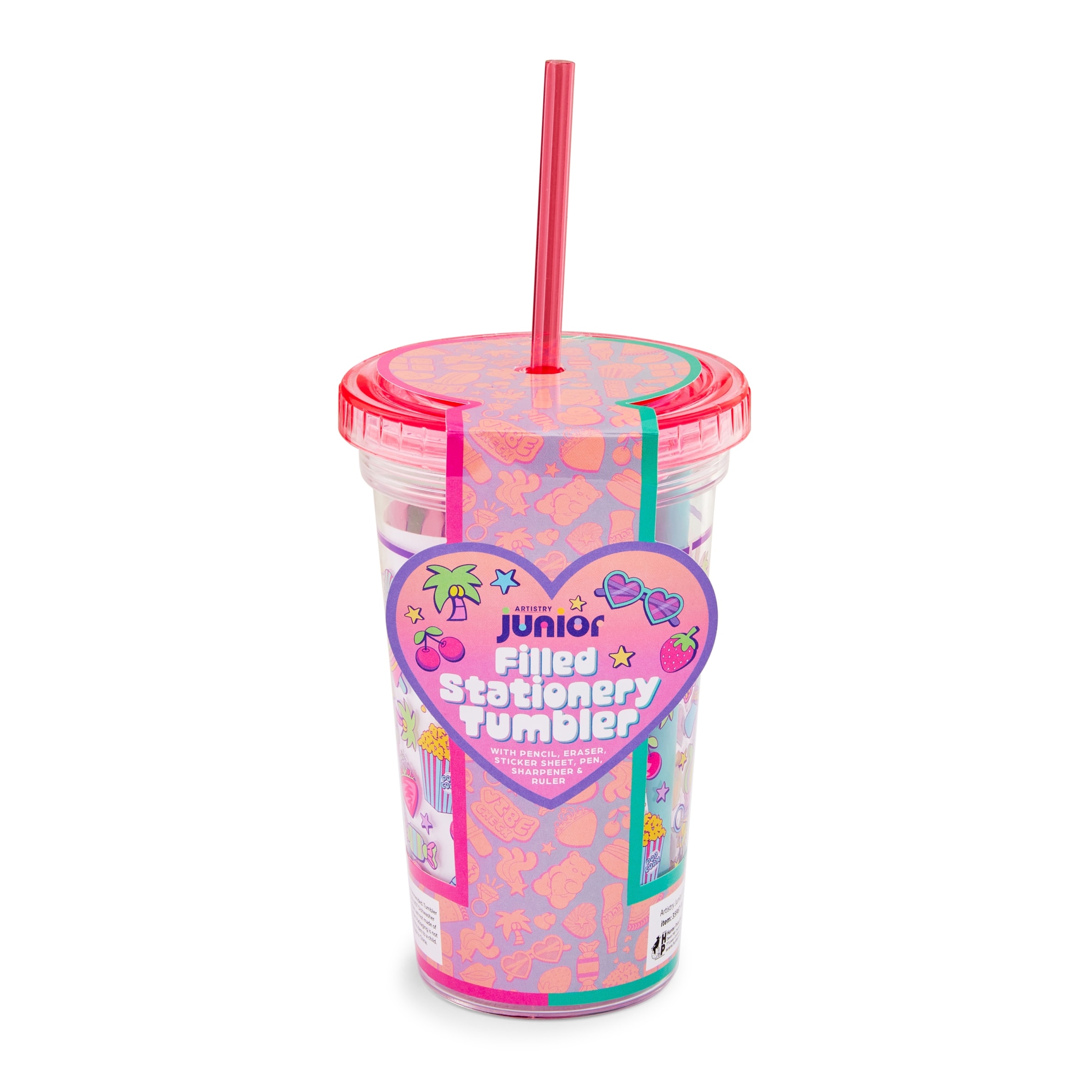 Artistry Junior Pink Filled Stationery Tumbler