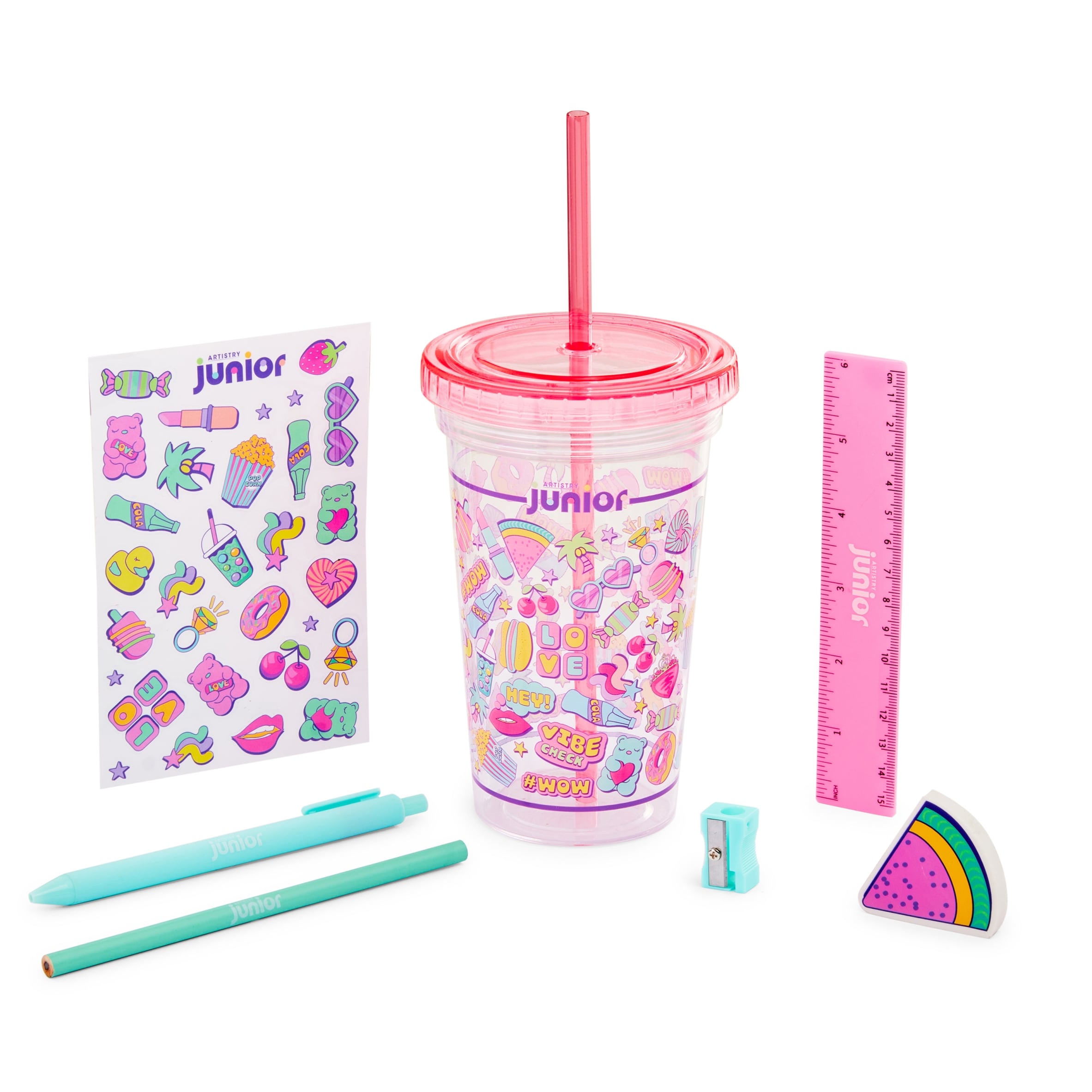 Artistry Junior Pink Filled Stationery Tumbler thumbnail 2