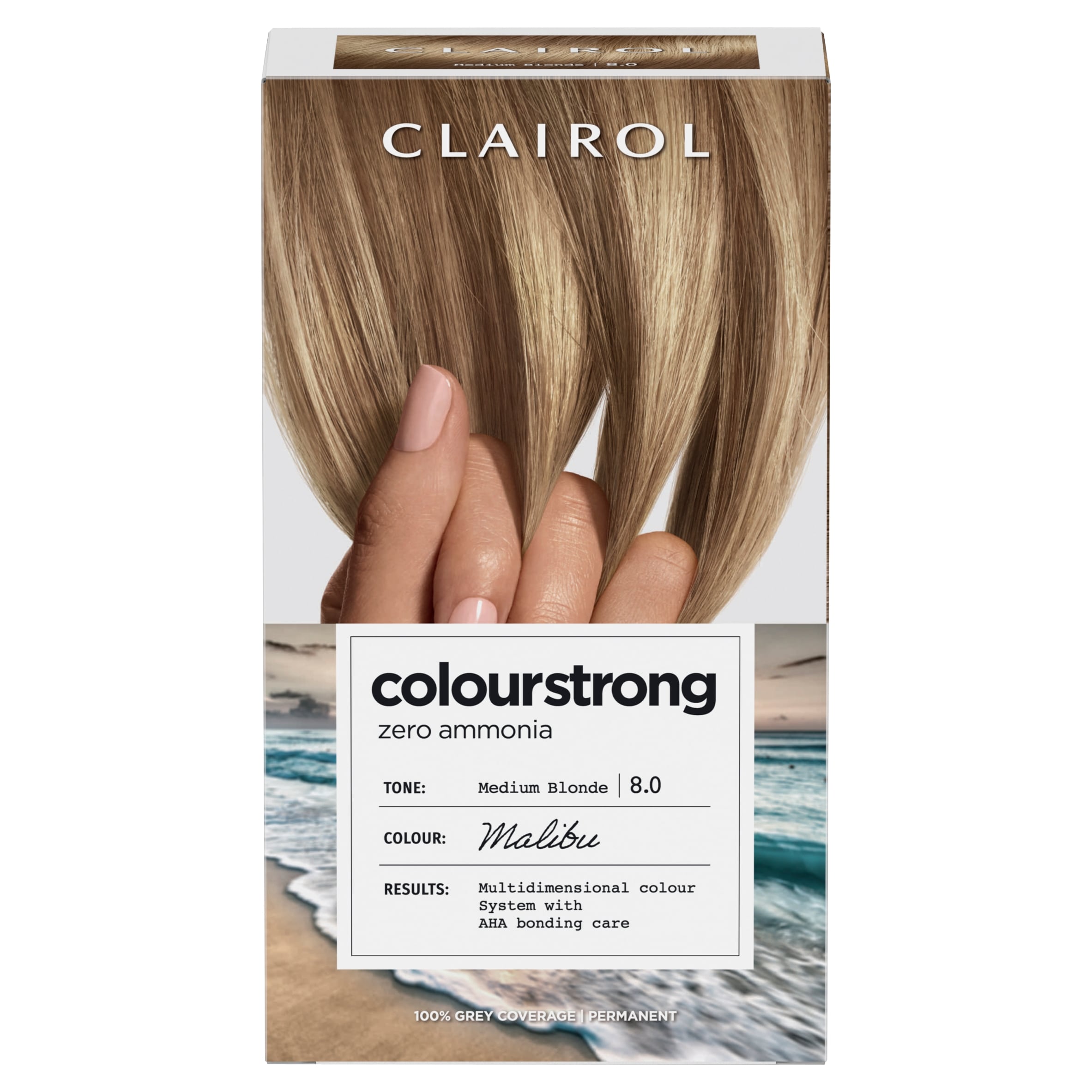 CLAIROL COLOUR STRONG PERMANENT HAIR DYE - 8.0 MEDIUM BLONDE