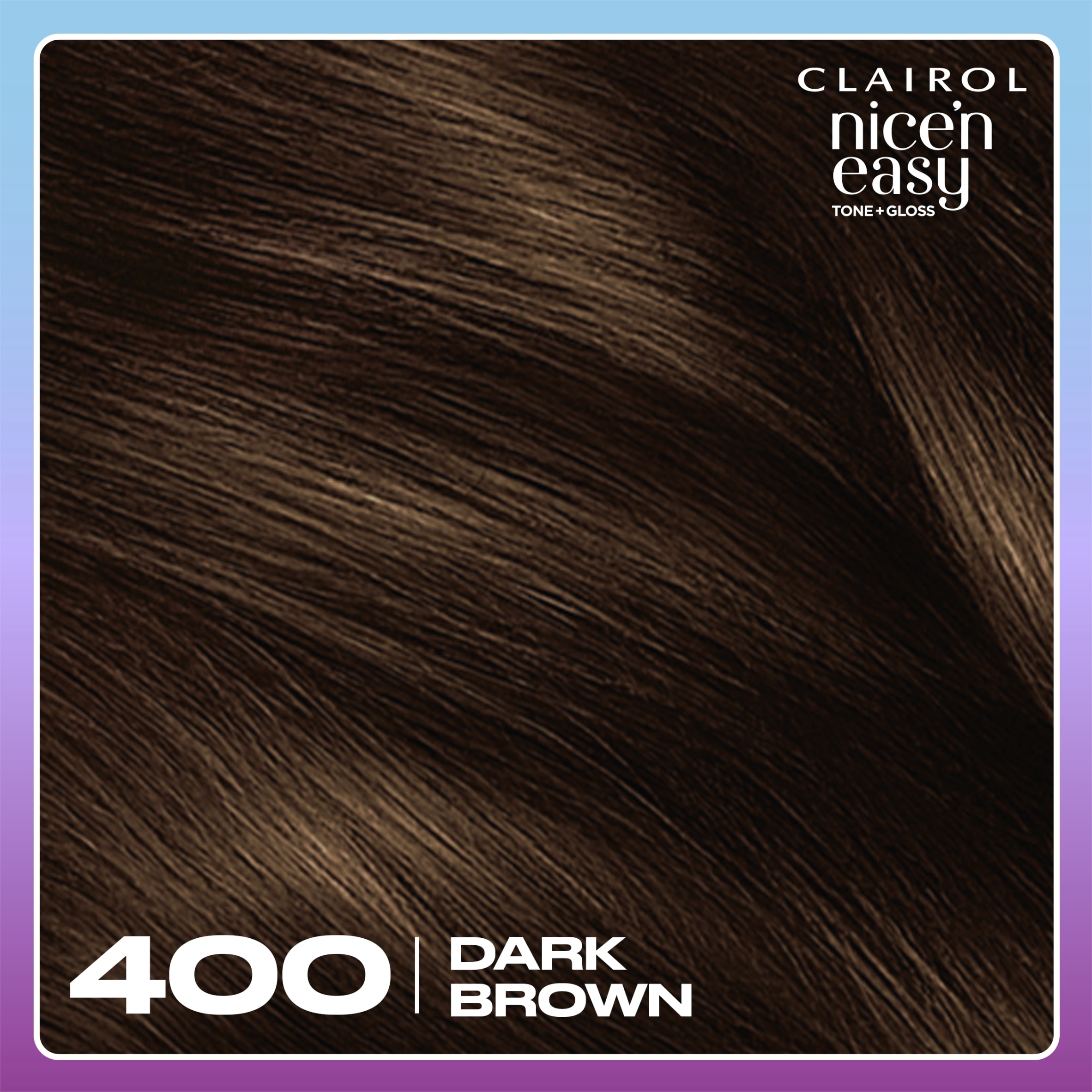 CLAIROL NICE'N EASY TONE+GLOSS SEMI PERMANENT HAIR DYE - 400/79 DARK BROWN thumbnail 4