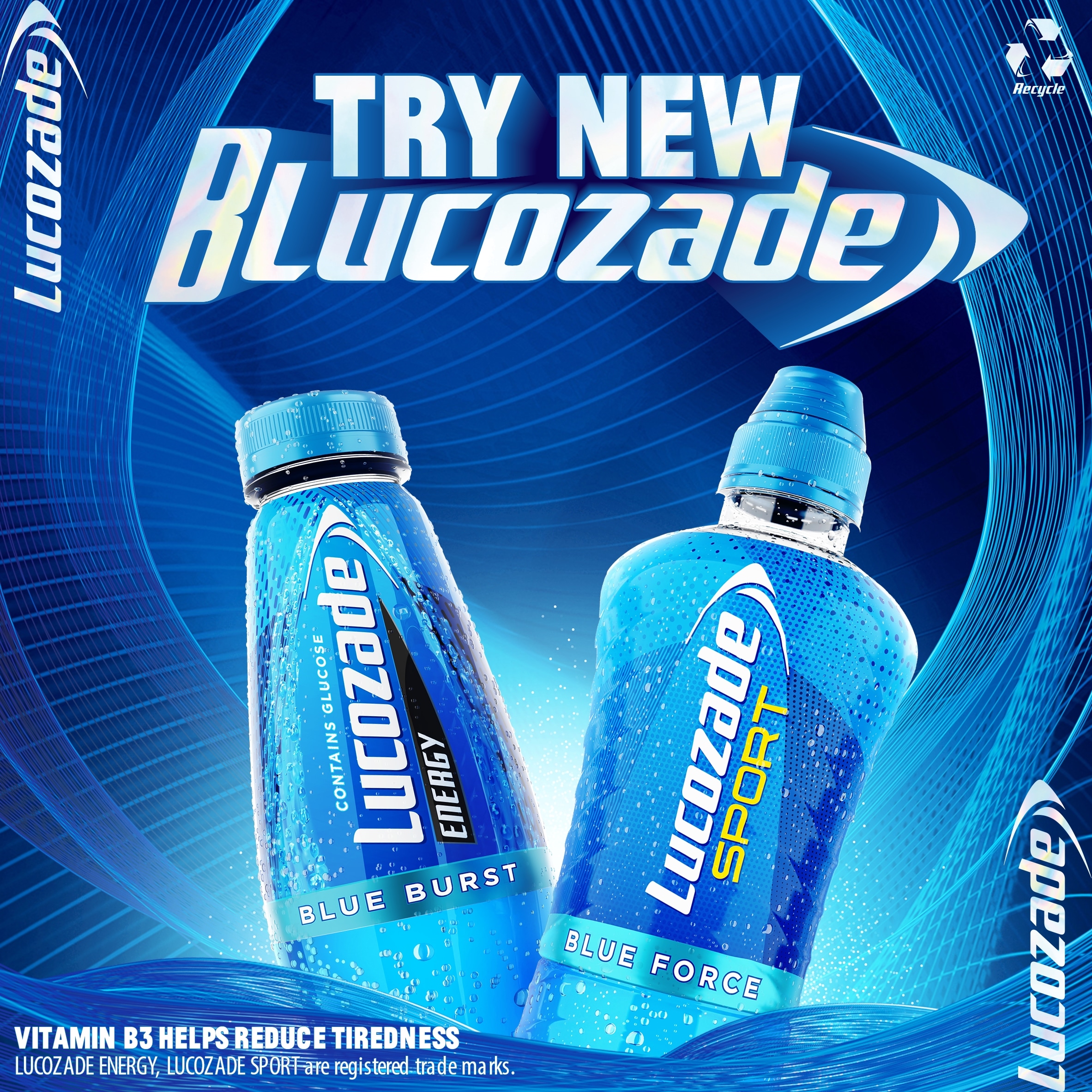 Lucozade Sport Drink Blue Force 4x500ml thumbnail 2