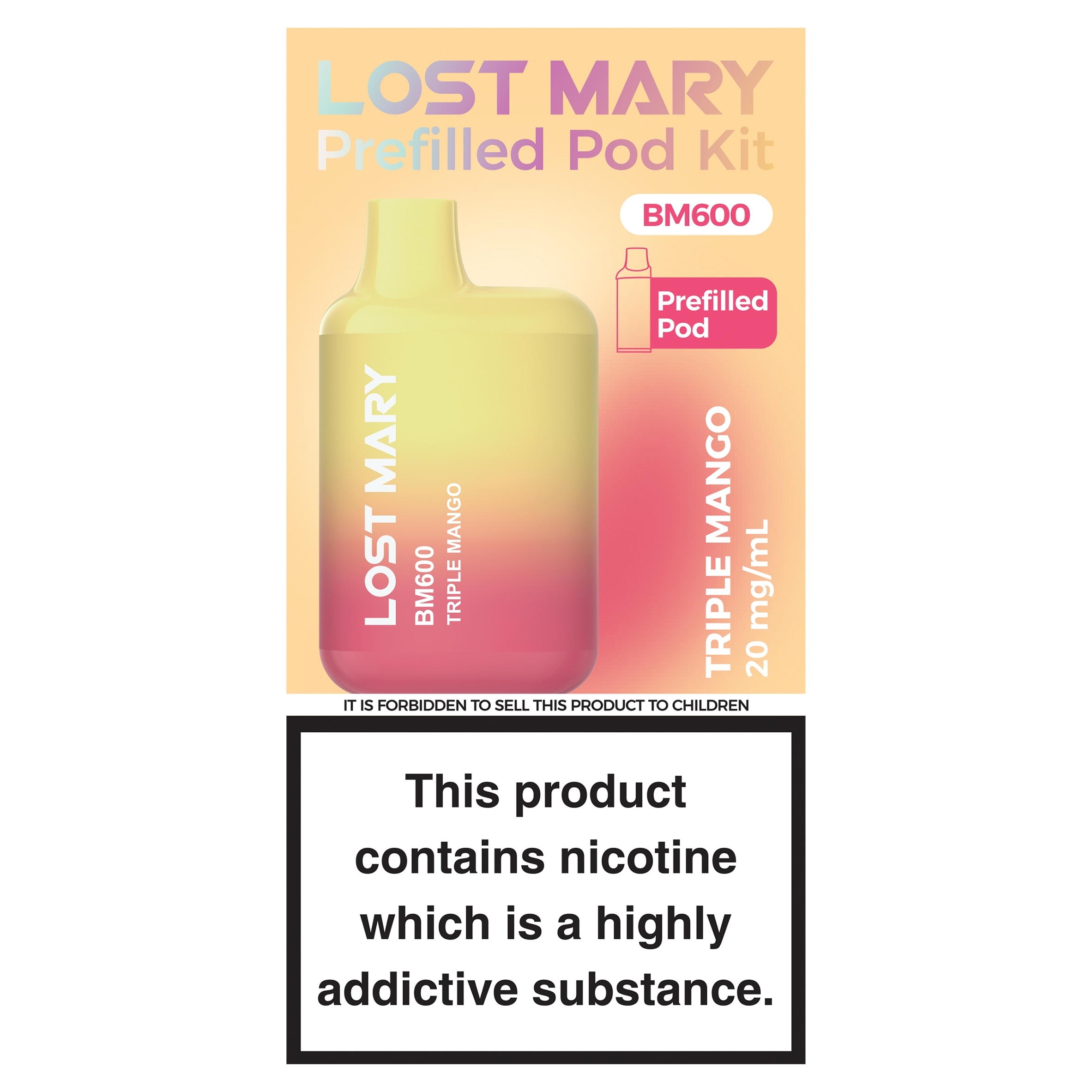 Lost Mary Triple Mango Prefilled Pod Kit 20mg/ml