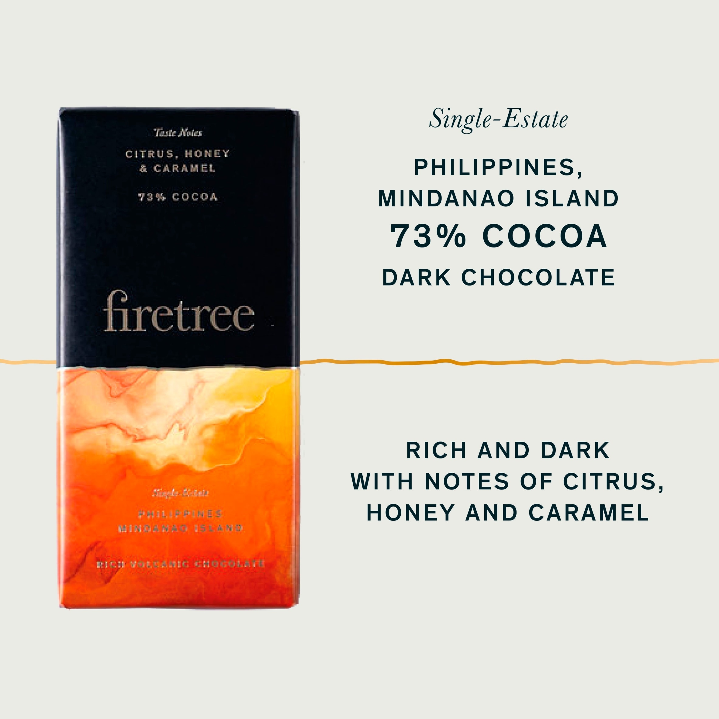 Firetree 73% Cocoa Dark Chocolate 70g thumbnail 3