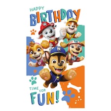 Danilo Birthday Card Happy Birthday Time For Fun! Paw Patrol (Sticker Sheet Inside)