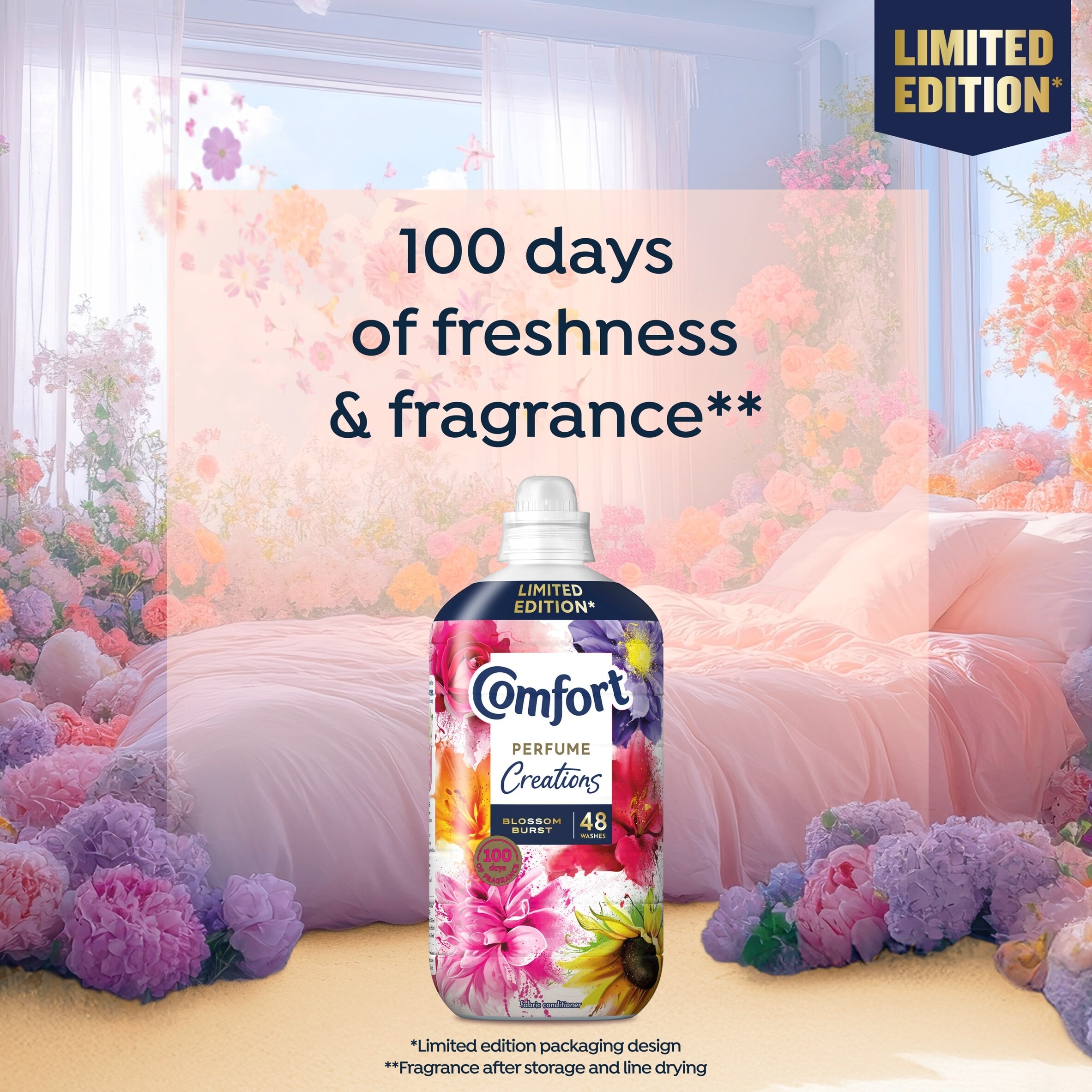 Comfort Perfume Creations Blossom Burst Limited Edition Fabric Conditioner 48 Washes 1440ml thumbnail 2