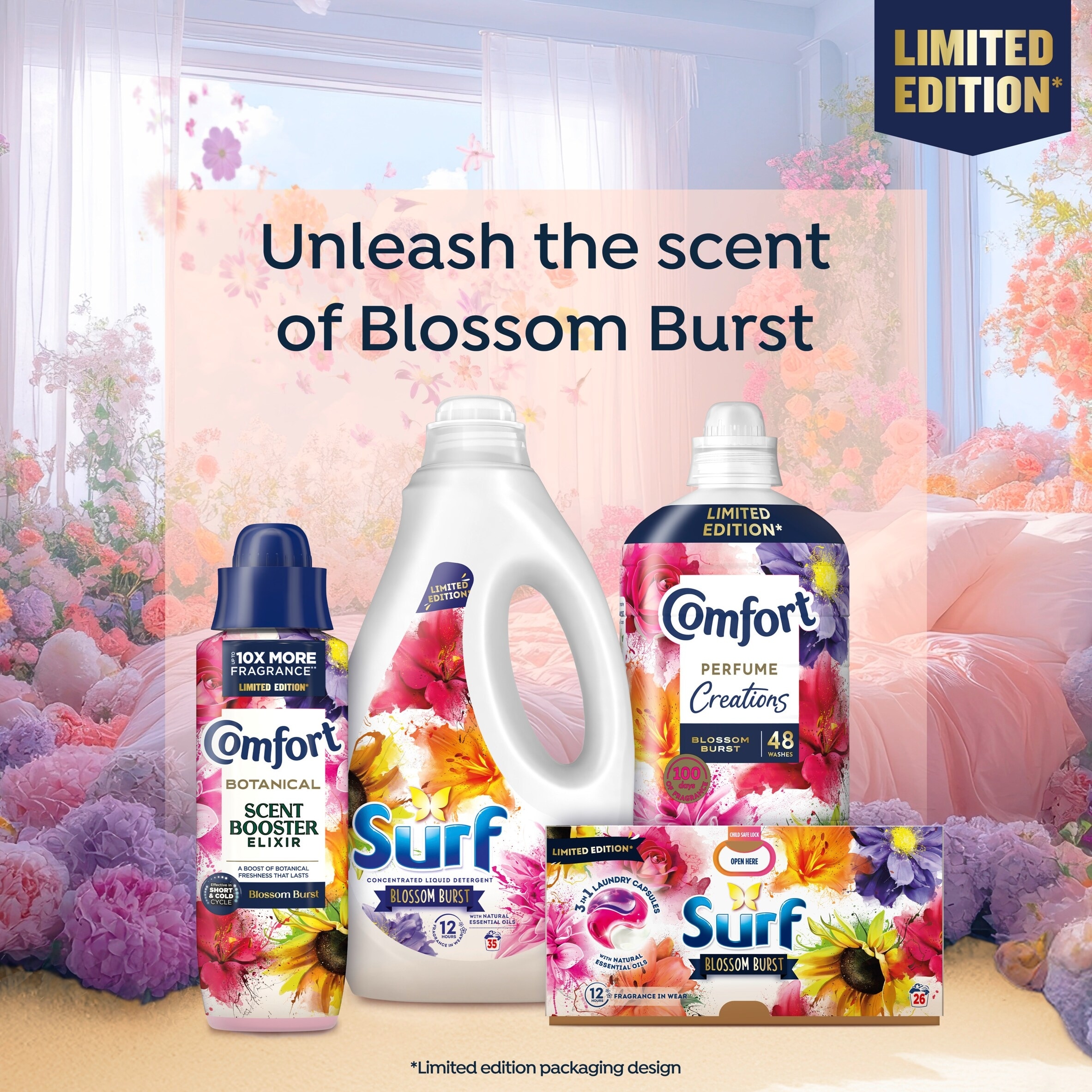 Comfort Perfume Creations Blossom Burst Limited Edition Fabric Conditioner 48 Washes 1440ml thumbnail 5