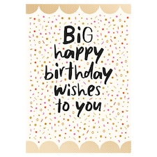 Inkdrops Birthday Card Big Happy Birthday Wishes To You