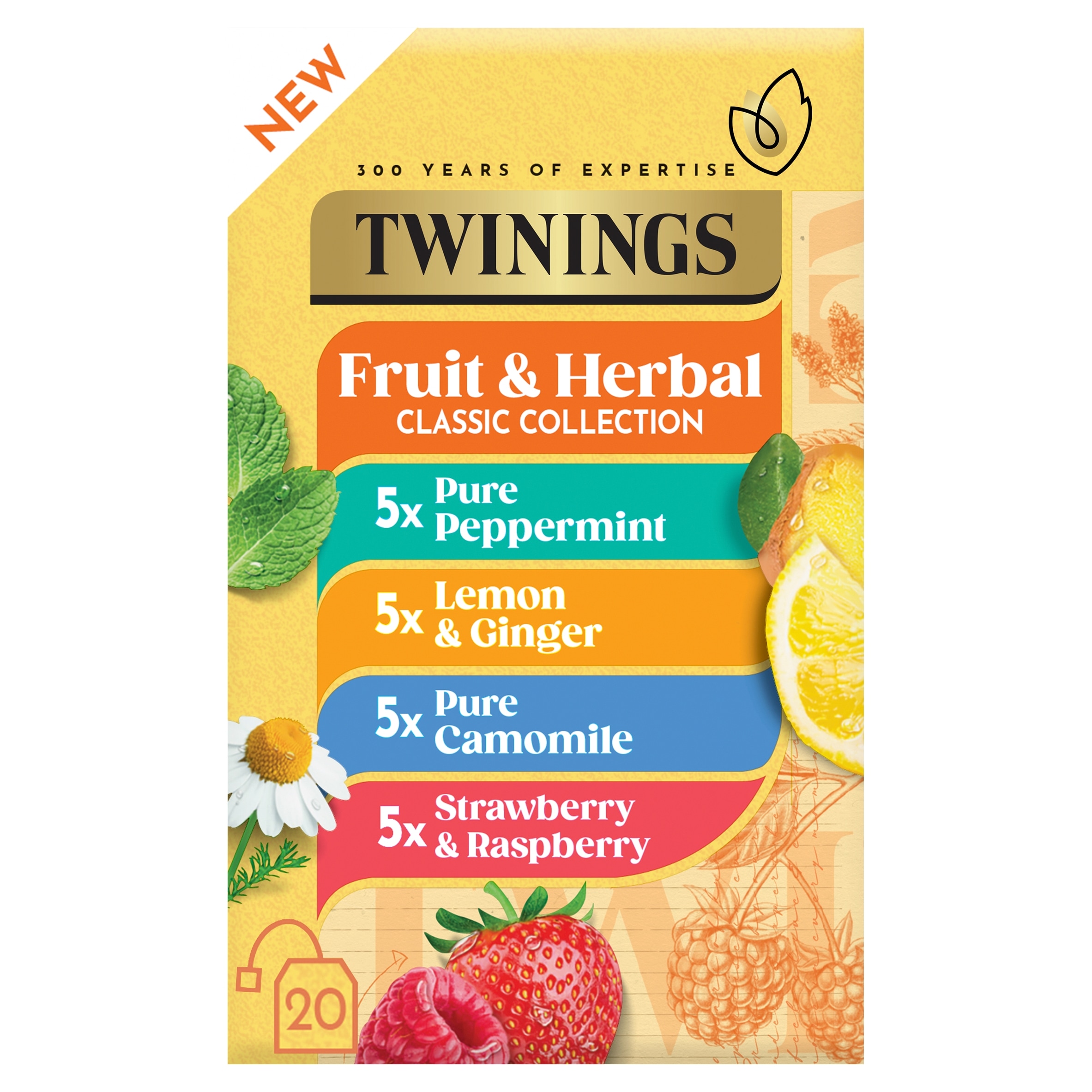 TWININGS FRUIT & HERBAL COLLECTION 20 TEABAGS 35G