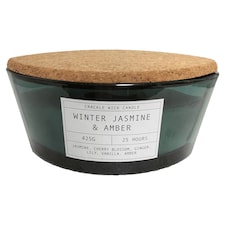 F&F Home Crackle Winter Jasmin & Amber Candle 425g