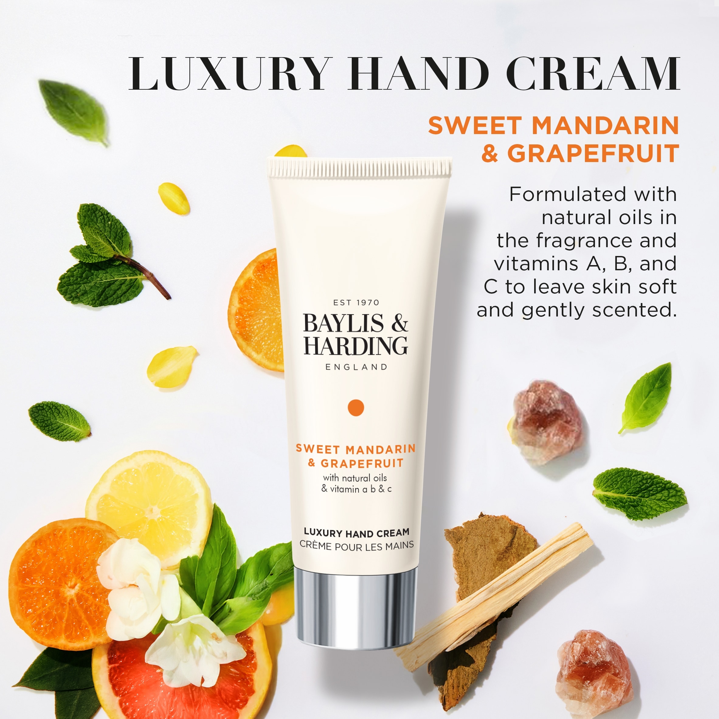 Baylis & Harding Sweet Mandarin & Grapefruit Hand Cream  50ml thumbnail 2