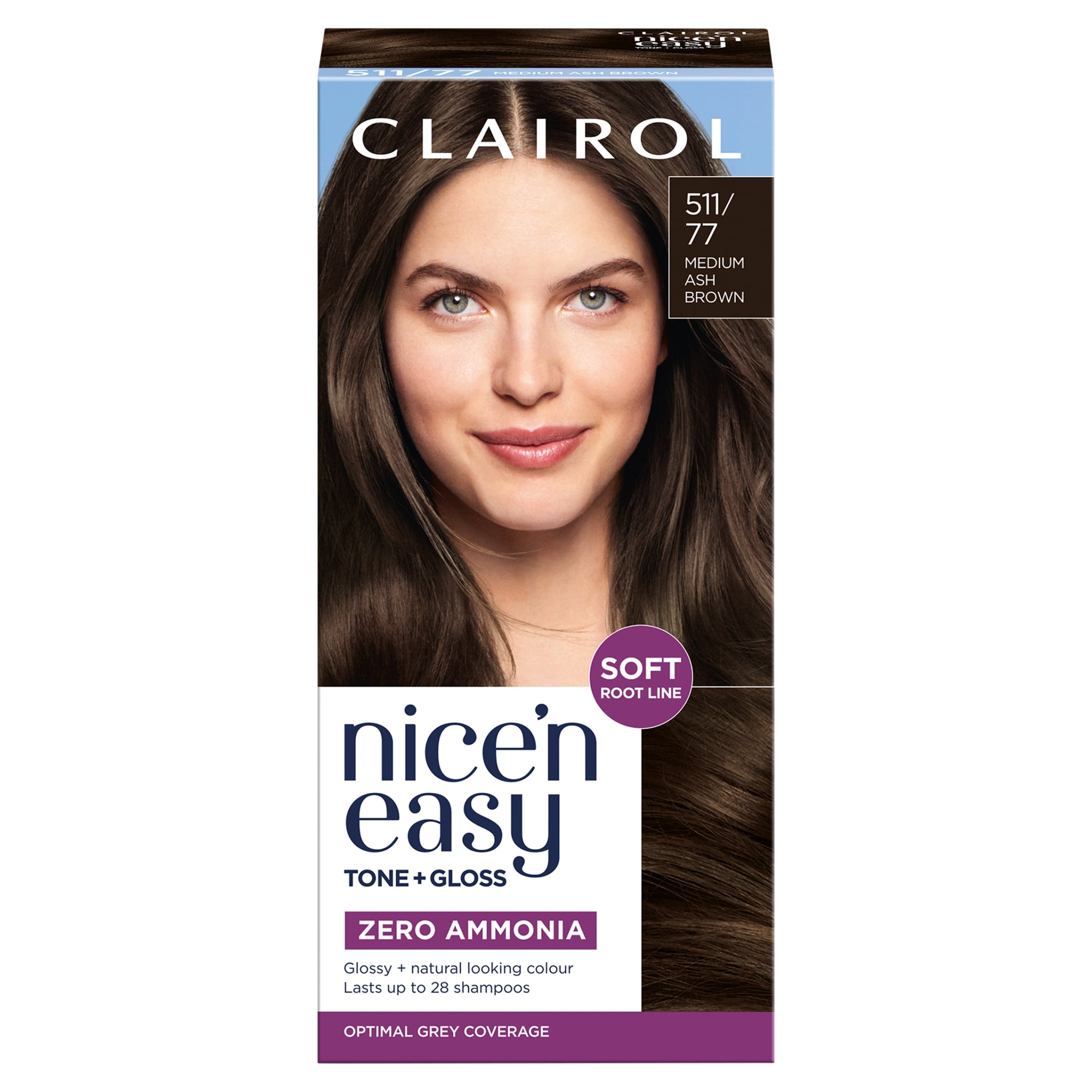 Clairol Nice'n Easy Tone+Gloss 511/77 Medium Ash Brown