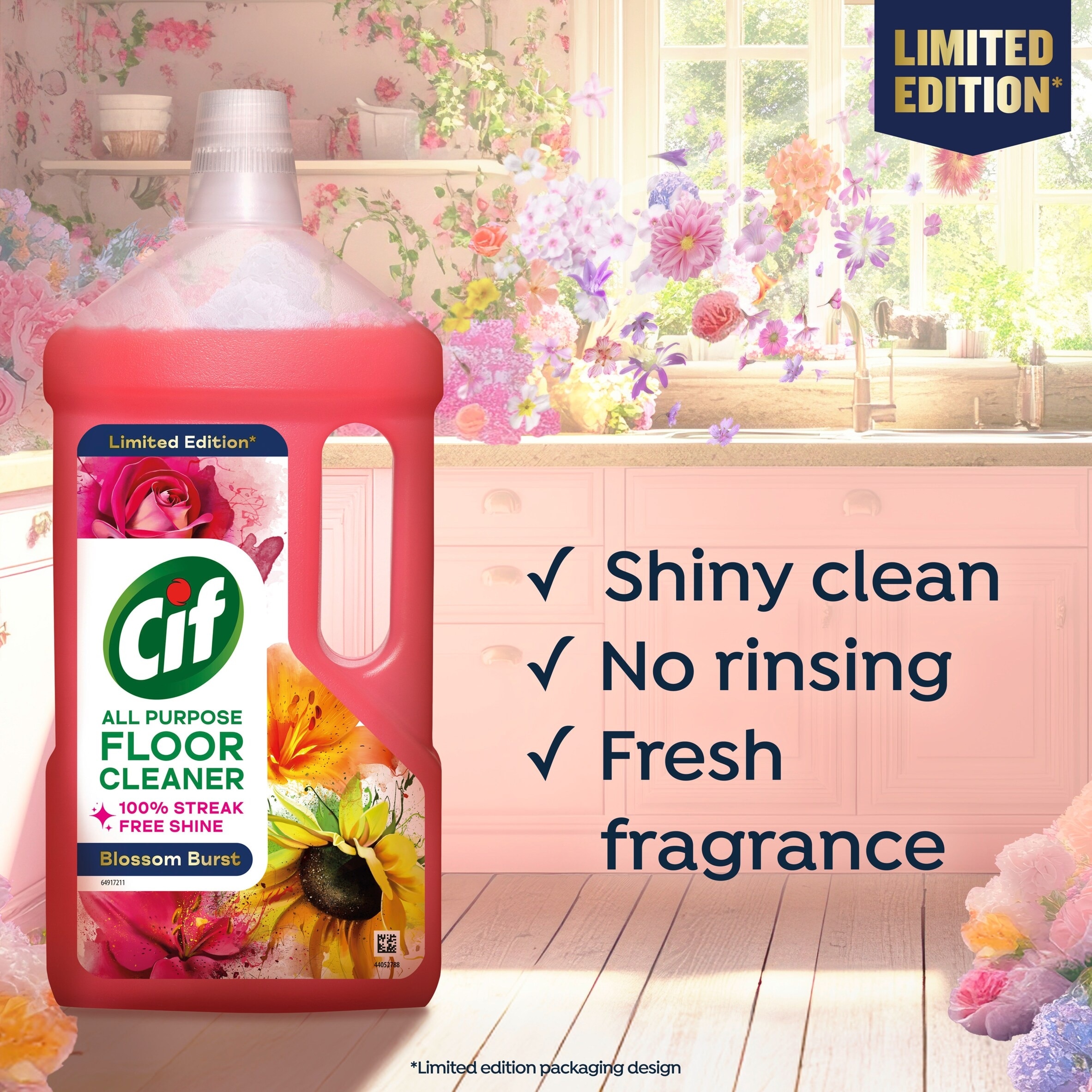 Cif Floor Cleaner Liquid Blossom Burst Limited Edition 950ml thumbnail 2