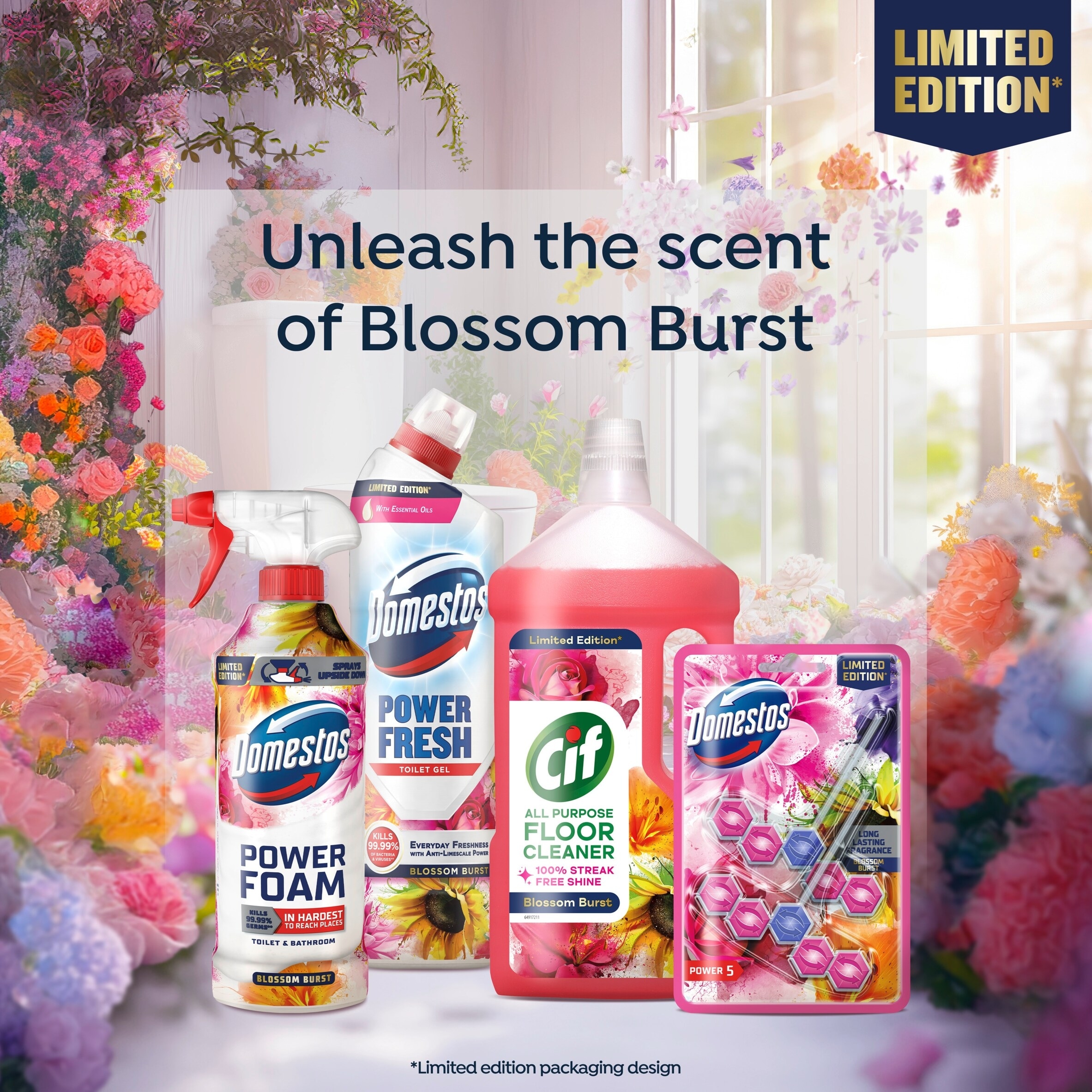 Cif Floor Cleaner Liquid Blossom Burst Limited Edition 950ml thumbnail 5