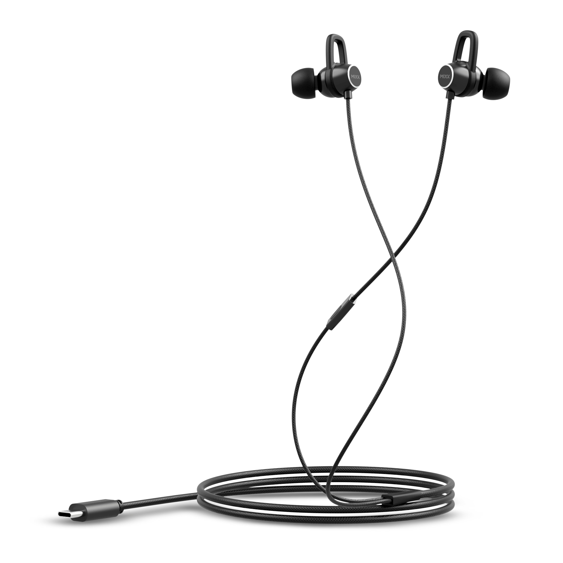Mixx SoundPort C USB C Wired Earphones Black