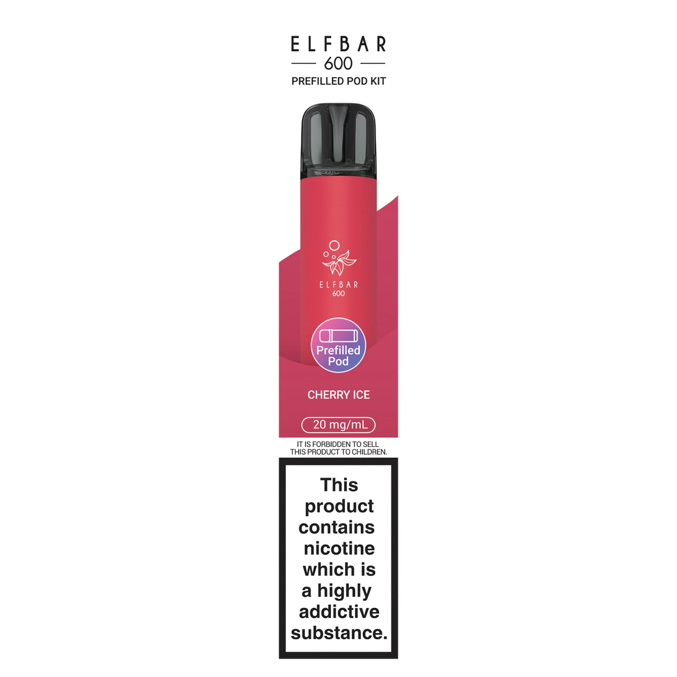 Elf Bar 600 Cherry Ice Prefilled Pod Kit 20 mg/ml