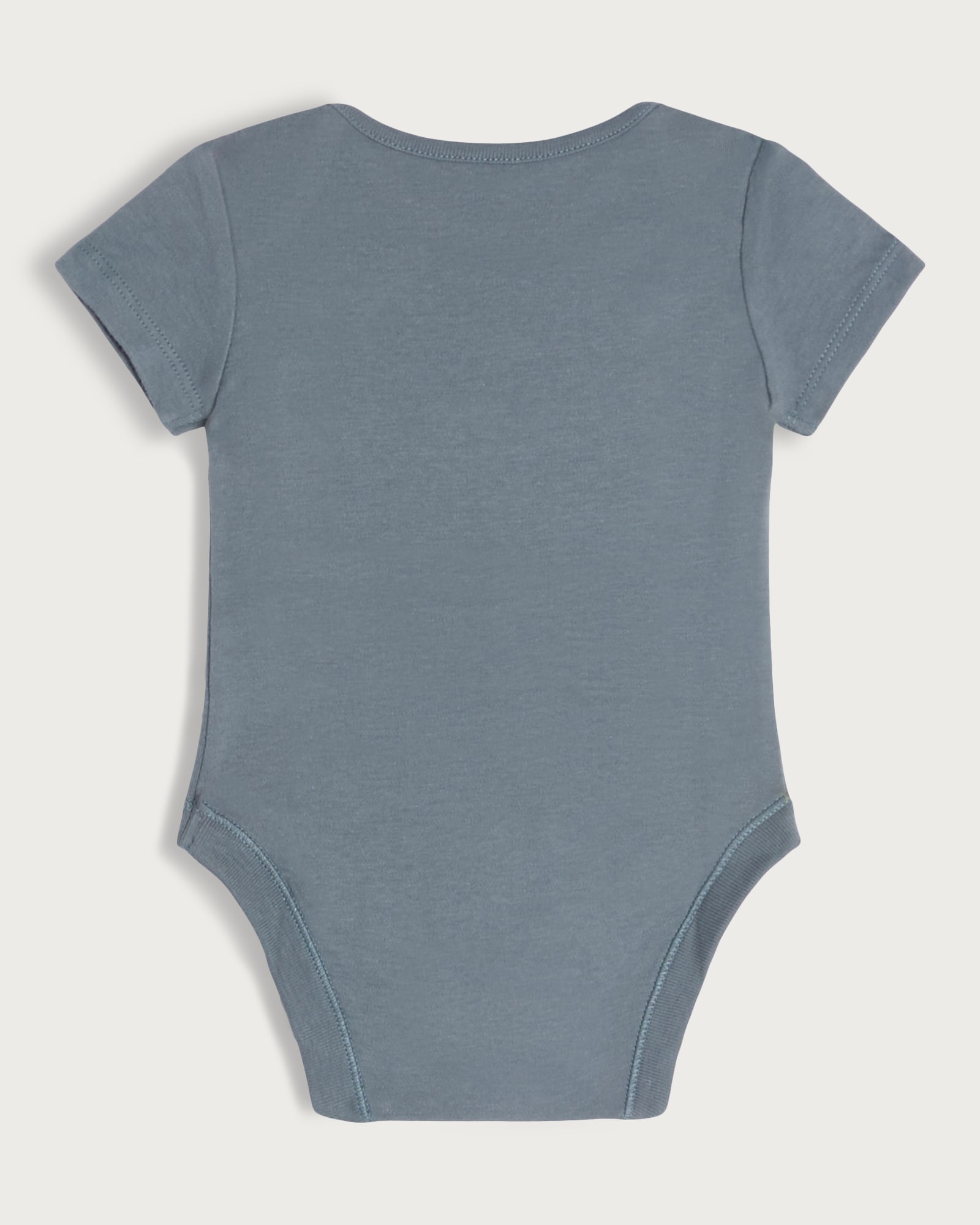 F&F Baby 5-Pack Pure Cotton Short Sleeved Bodysuits in Blue thumbnail 2
