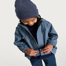 F&F Boys Fleece Lined Hooded Anorak Jacket in Blue
