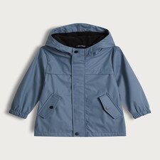 F&F Boys Fleece Lined Hooded Anorak Jacket in Blue thumbnail 4