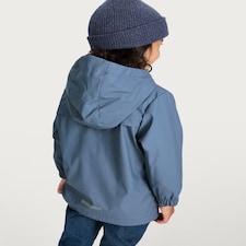F&F Boys Fleece Lined Hooded Anorak Jacket in Blue thumbnail 3