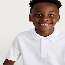 F&F School Unisex 3-Pack Pure Cotton Regular Fit Polo Shirts in White thumbnail 3