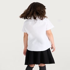 F&F School Girls 3-Pack Regular Fit Shirts in White thumbnail 3